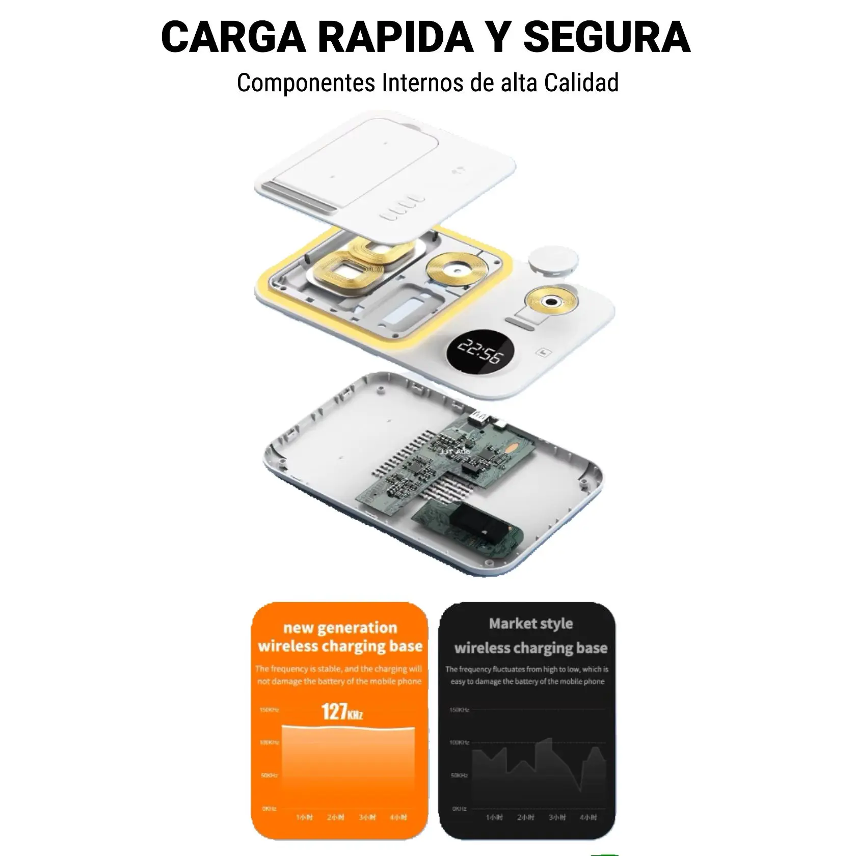 Cargador Inalámbrico 5 en 1 Blanco 5