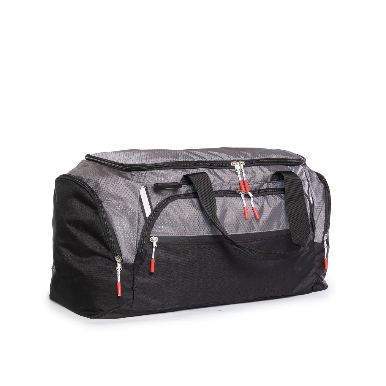 Bolso negro con detalles en gris 6