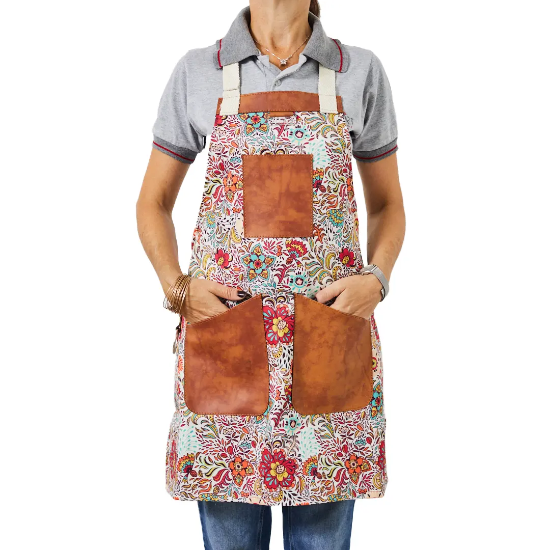 Delantal Estampado Flores Vintage 1