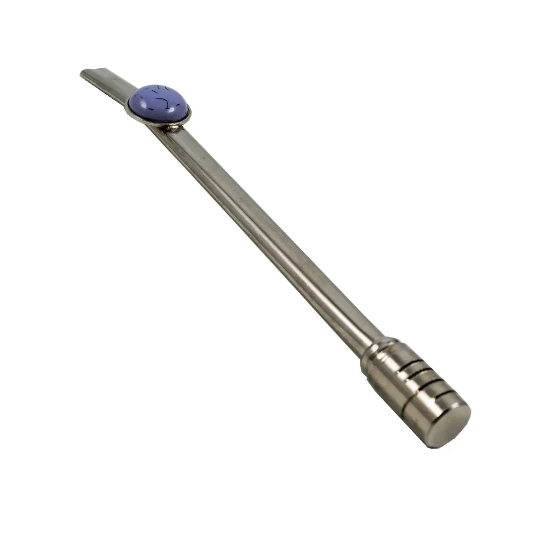 Bombilla De Gema Bronce Baño Plata 1