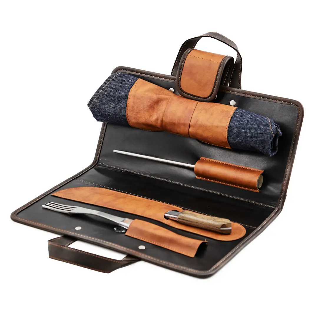 Estuche Accesorios Para Parrilla Con Delantal 1