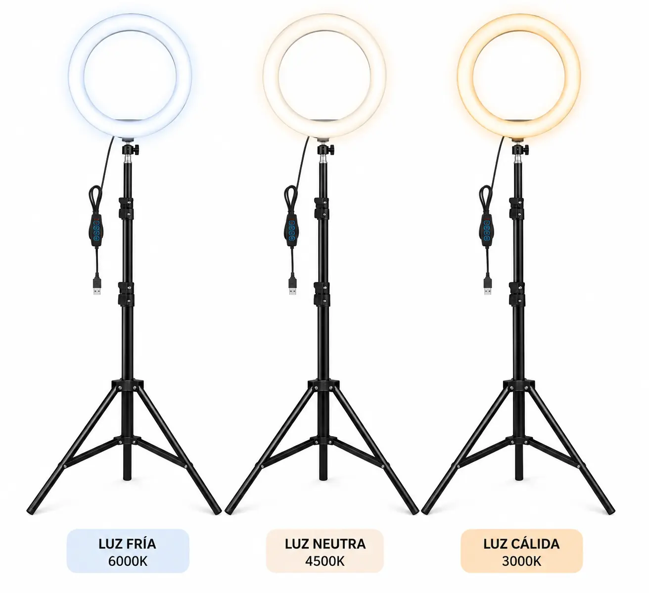Aro Luz Led 30cm con Trípode 2